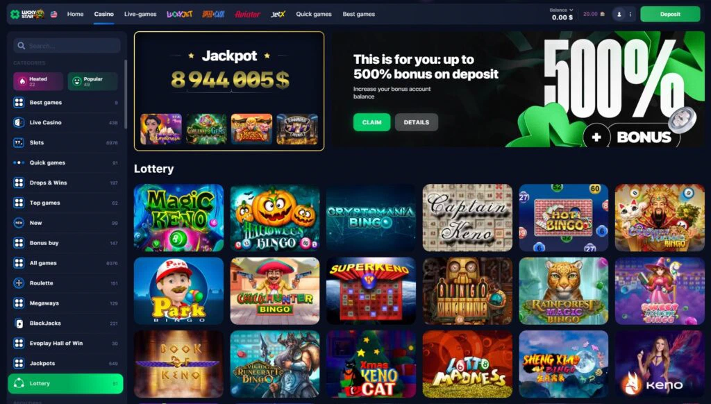 Lucky Star Online Casino Demo Account - lucky-starz.net